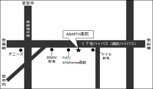 ｼｮｰﾙｰﾑ地図　ABARTH