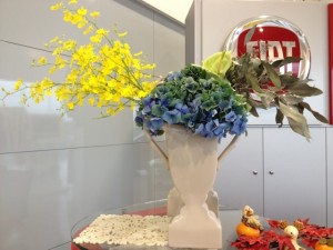 2012.9.21 今週のお花(アンスリウム・アジサイ・ユーカリ・オンシジューム)