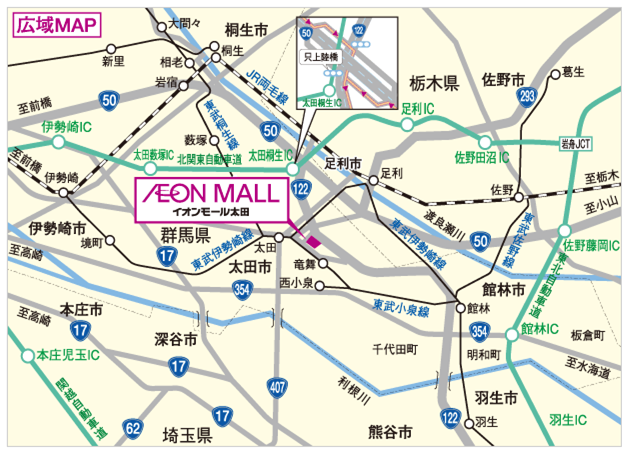 イオンモール太田 MAP
